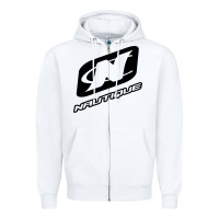 White Nautique Boats Zipper Hoodie - linhVisuals