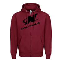 Burgundy Nautique Boats Zipper Hoodie - linhVisuals