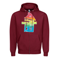 Burgundy live from daryl house Zipper Hoodie - linhVisuals