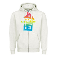 Oatmeal Heather live from daryl house Zipper Hoodie - linhVisuals