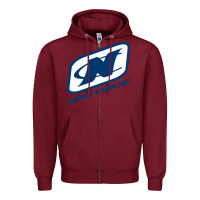 Burgundy Nautique Boats Zipper Hoodie - linhVisuals