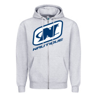 Heather Grey Nautique Boats Zipper Hoodie - linhVisuals