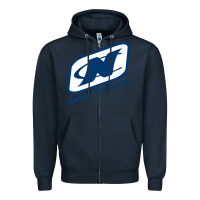 Navy Nautique Boats Zipper Hoodie - linhVisuals