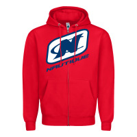 Red Nautique Boats Zipper Hoodie - linhVisuals