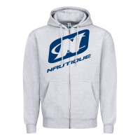 Heather Grey Nautique Boats Zipper Hoodie - linhVisuals