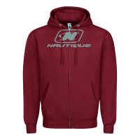 Burgundy Nautique Boats Zipper Hoodie - linhVisuals