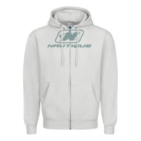 Dove Grey Nautique Boats Zipper Hoodie - linhVisuals