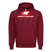 Burgundy Nautique Boats Zipper Hoodie - linhVisuals