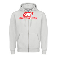 Dove Grey Nautique Boats Zipper Hoodie - linhVisuals
