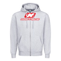 Heather Grey Nautique Boats Zipper Hoodie - linhVisuals