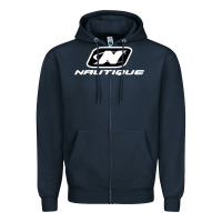Navy Nautique Boats Zipper Hoodie - linhVisuals