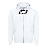 White Nautique Boats Zipper Hoodie - linhVisuals