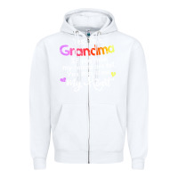 White grandma t  shirt yes i'm grandma if you think my hands are full t  shi Zipper Hoodie - linhVisuals