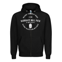 Black hadrians wall path england wales hikes tank top Zipper Hoodie - linhVisuals