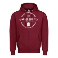 Burgundy hadrians wall path england wales hikes tank top Zipper Hoodie - linhVisuals