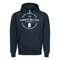 Navy hadrians wall path england wales hikes tank top Zipper Hoodie - linhVisuals