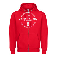Red hadrians wall path england wales hikes tank top Zipper Hoodie - linhVisuals