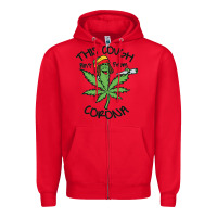 Red Funny Weed Leaf Zipper Hoodie - linhVisuals