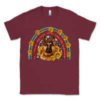 Burgundy german shepherd rainbow Classic Tee - Artiststas