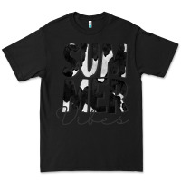 Black Summer Vibes Black White Cowhide Premium Tee - CowCowDesign