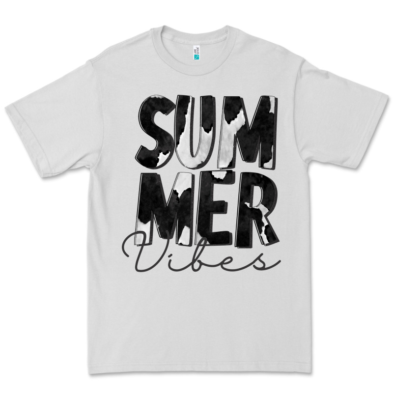 Summer Vibes Black White Cowhide Premium Tee by CowCowDesign | Teevron