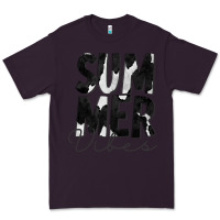 Plum Summer Vibes Black White Cowhide Premium Tee - CowCowDesign