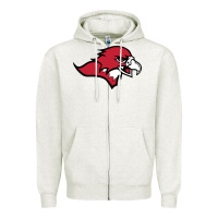 Oatmeal Heather benedictine, mesa, college Zipper Hoodie - linhVisuals