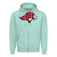 Seafoam benedictine, mesa, college Zipper Hoodie - linhVisuals