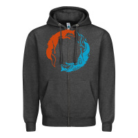 Charcoal Heather spirit of the north Zipper Hoodie - linhVisuals