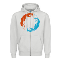 Dove Grey spirit of the north Zipper Hoodie - linhVisuals