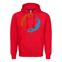 Red spirit of the north Zipper Hoodie - linhVisuals