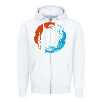 White spirit of the north Zipper Hoodie - linhVisuals