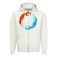 Oatmeal Heather spirit of the north Zipper Hoodie - linhVisuals