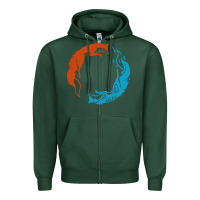 Sports Green spirit of the north Zipper Hoodie - linhVisuals