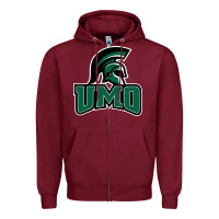 Burgundy university of mount olive trojan Zipper Hoodie - linhVisuals