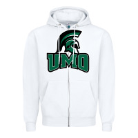 White university of mount olive trojan Zipper Hoodie - linhVisuals