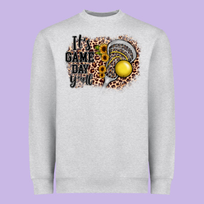 It's Game Day Y'all Lacrosse Heavyweight Sweatshirt Designed By Jahusdesignshop