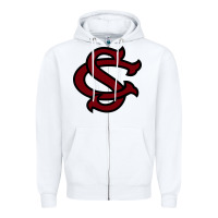 White usc baseball Zipper Hoodie - linhVisuals