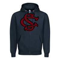 Navy usc baseball Zipper Hoodie - linhVisuals