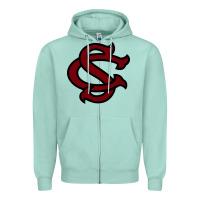 Seafoam usc baseball Zipper Hoodie - linhVisuals