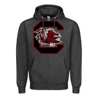 Charcoal Heather the gamecocks athletics Zipper Hoodie - linhVisuals