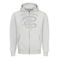 Dove Grey tail of the dragon Zipper Hoodie - linhVisuals