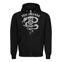 Black tail of the dragon Zipper Hoodie - linhVisuals