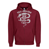 Burgundy tail of the dragon Zipper Hoodie - linhVisuals