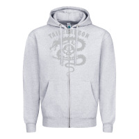 Heather Grey tail of the dragon Zipper Hoodie - linhVisuals