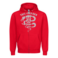 Red tail of the dragon Zipper Hoodie - linhVisuals