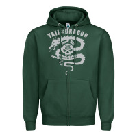 Sports Green tail of the dragon Zipper Hoodie - linhVisuals