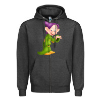 Charcoal Heather dopey Zipper Hoodie - linhVisuals