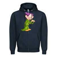 Navy dopey Zipper Hoodie - linhVisuals