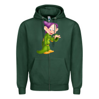 Sports Green dopey Zipper Hoodie - linhVisuals